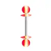 Joyería para piercing de lengua de acrílico transfronterizo, nuevo color de tira para uña de lengua, junta, piercing de pezón de lengua, traje de 12 colores Amazon