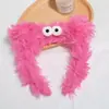 Diadema de felpa antideslizante para mujer, diadema para el pelo, accesorios para el pelo, máscara facial de dibujos animados linda nueva