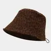 Sombrero retro americano con estampado de leopardo para mujer, gorra de repartidor con estampado de leopardo, boina de pintor, sombrero de pescador, sombrero de moda para celebridades de internet