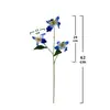 Nova flor de íris artificial com 3 cabeças, adequada para decoração de casa, exibição na sala de estar, adereços de fotografia de casamento e arranjos florais