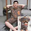 Pijama para Hombre Algodón Puro Juvenil Verano 2025 Nuevo Transpirable Manga Corta Jersey Delgado Ropa para el Hogar Conjunto de Dos Piezas