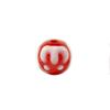 Cuentas sueltas pintadas a mano M Bean, cuentas transparentes con agujeros rectos, cuentas esmeriladas con agujeros pasantes, cadena para teléfono móvil, llavero, accesorios de joyería DIY