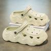 Sandalias Simples de Verano para Hombre con Bloques de Color, Suelas Gruesas, Transpirables, de Eva para Playa, Antideslizantes, Pantuflas de Tendencia de Punta Cerrada