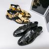 Sandalias Romanas Huecas de Punta Redonda Retro Transfronterizas para Hombre, Comercio Exterior, Talla Grande, Nuevas de Verano, Casuales, para Exteriores, Playa