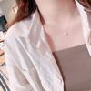 Collar de Plata Esterlina Trébol de Cuatro Hojas Té Ligero Modelo Nuevo 2025 S925 Totalmente Incrustado con Zircones Cadena Clavicular Ins Choker Regalo de Cumpleaños