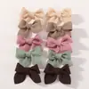 Aliexpress Nuevos Accesorios para el Cabello de Niños Patrón de Maíz Pinza para el Cabello con Lazo Hecho a Mano Color Sólido Jacquard Pinza para el Cabello de Bebé 3898