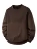 Sudadera Redonda de Peso Pesado Lavada Desgastada Degradada para Hombre Otoño e Invierno 2025 Nueva Camisa Base de Manga Larga Retro Americana