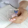 Anillo de Mariposa de Vidrio Hecho a Mano Zibo Celebridad de Internet Artesanía Fotografía Diseño de Nicho Joyería Avanzada de Vidrio Regalo