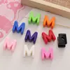 Cuentas de Letras Coloridas con Agujero Grande Recubiertas de UV para Manualidades, Accesorios para Tejer Cadenas de Teléfono, Colgantes para Mochilas de Paracord y Llaveros