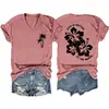 Amazon Ebay Novo Estilo de Verão Feminino Casual Elegante Gola V A Vida é Melhor na Camiseta de Manga Curta