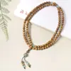 Seda Dourada Nan Sândalo Multi-Círculos Estilo Antigo Multi-Círculos Franja Pulseiras de Contas Masculinas e Femininas Novo Estilo Chinês Contas de Rosário
