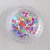 Caixa de conjunto de miçangas de sereia mista novas miçangas bolha de sereia joias para unhas resina Aurora semicírculo furadeira atacado