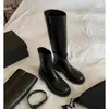 Nueva Colección Estilo Isla Sur en Versión de Piel de Vaca~ Botas de Caballero de Cuero Genuino Desmontables de Dos Formas con Tacón Grueso, Botas de Media Pantorrilla para Mujer, Otoño e Invierno