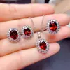 Amazon comercio exterior azul Rojo Amarillo Verde púrpura blanco gema circón corona de princesa collar traje anillo aretes colgante femenino