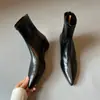 Nuevas botas versátiles para el día a día que aumentan la altura, delgadas, con tacón de cuña de 4.5 cm, punta fina, de cuero suave y elásticas, con cremallera trasera
