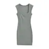 Vestido camisola curto de menina para mulheres petite, vestido camisola preto bodycon slim-fit para o verão