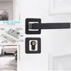 Cerradura de puerta de madera maciza con ventosa magnética, silenciosa, universal, negra, para interiores y dormitorios.