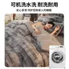 Conjunto de Cama de Lã Bolha para Casa de Quatro Peças Leite Lã Mais Veludo Gradiente Cor Sólida Inverno Espessado Quente Lã Roupa de Cama para Dormitório
