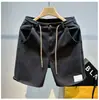 Shorts de Mezclilla Azules Finos de Pierna Recta para Hombre, Ropa Casual de Verano, Estilo Japonés, Shorts Relajados de Longitud Media