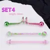 Fábrica Modeyuan al por mayor acero inoxidable puente de oreja pintura degradado uña larga para hueso de la oreja traje amor W pendientes ECG