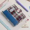 Tela de Cuadros Azules M5 Libro de Registro Manual de Hojas Sueltas Estilo Ins de Alto Valor Cuaderno Diario Portátil Desmontable