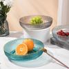 Prato de frutas transparente PET leve de luxo para mesa de centro doméstica, prato para lanche, prato de frutas de alto valor, mesa de centro para sala de estar, tigela de salada