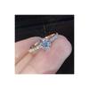 Anillo de Boda para Pareja Anillo de Boda Cielo Estrellado Deseo Transfronterizo Ebay Europeo y Americano Simple Chapado en Rodio Zirconia Cúbica Incrustada Diamante
