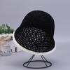 Sombrero de pescador japonés de encaje a juego para mujer, gorro de punto sencillo e informal con protección solar para viajes al aire libre, novedad de verano