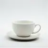 Caneca de cerâmica branca pura clássica para latte Caneca de café Garland Caneca de café grande capacidade estilo europeu com logotipo comercial impresso