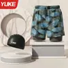 Bañador para Hombre, Nuevo Estilo Doble Capa Anti-Vergüenza, Pantalones de Baño para Playa y Aguas Termales para Hombre, Venta al por Mayor de Equipamiento para Natación