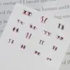 Libro Rojo Popular Mini Plano Forma Especial Diamante Rosa Romántico Corazón de Melocotón Decoración de Uña Plana Torcida Material DIY de Diamante