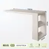 Escritorio de Madera Maciza Mesa de Estudio para Estudiantes en Casa Estantería Integrada Mesa Larga para Sala de Estar Banco de Trabajo Mesa de Computadora Retráctil