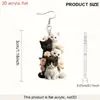 Nuevos aretes acrílicos transfronterizos con una gallina poniendo huevos, con un divertido diseño de caricatura, únicos y versátiles