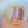 Pulsera Estilo Similar de Zhoujia con Patrón de Hierba Rizada de Bauhinia, Herencia del Método Antiguo de Oro Simulado, Pulsera de Anillo Cerrado Sólido Seiko