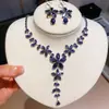 ¡Lujo europeo y americano! Collar de flor de circón de colores con gota de agua, cadena para clavícula de estilo court vintage, joyería de lujo ligero de alta gama