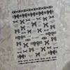 Adesivos de Arte de Unha de Renda Retro Francesa Nova Réplica Renda Preta e Branca Pura Decorações de Unha de Laço