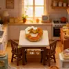Pan de Donut Simulado Dibujo Animado Tienda de Panadería Juguete de Comida Escena Miniatura Accesorio Modelo Llavero DIY Pasador