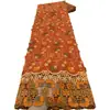 Flor de vid Encaje Hueco Bordado Tela de Algodón Vestido Étnico Sudafricano Tela al por Mayor Encaje