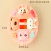 7 Incluso molde de silicona para pastel de dibujos animados, pastel de arroz al vapor, pastel, olla para leche de bebé, molde pequeño para pastel de arroz, molde para alimentos complementarios