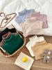 Camiseta Interior Mo Xiaomeng para Niños Otoño e Invierno 2026 Estilo Coreano Color Sólido Cuello Alto Medio Camiseta Interior para Niños y Niñas Estilo Básico Infantil