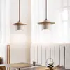 Estilo de música estética bambu-junta mármore natural lustre de sala de jantar, mesa de jantar, balcão de bar, sala de chá Zen, escritório, luminária longa de escritório