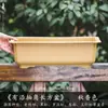 Maceta Rectangular Pequeña de Resina para Uso Doméstico, Cerámica de Imitación Arena Púrpura, Adecuada para Plantas Verdes, Bonsái de Árbol de Banyan, Venta al por Mayor