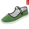 Zapatos de algodón hechos a mano con cordones y hebilla, boca poco profunda, zapatos coloridos de abuela, zapatos de mamá, zapatos de tela de Pekín, zapatillas blancas pequeñas, estilo de suela plana