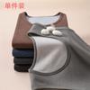 Colete Térmico de Veludo de Inverno Masculino Forrado com Lã Grossa Veludo de Cordeiro Roupa Íntima Térmica Masculina Sem Mangas Ajustado Top Base