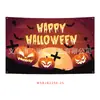 Exclusivo transfronteiriço: Novo tecido de fundo para Halloween com estampas de abóbora e casa mal-assombrada em alta definição, uma série de fundos decorativos festivos