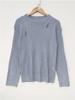 Otoño e Invierno Nuevo Suéter Calado para Mujer de Talla Grande Europeo y Americano Transfronterizo Camiseta de Capa Base Ajustada Casual Tejida a Máquina