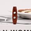 Botón de Cuerno de Madera Combinable Abrigo Cortavientos para Hombre y Mujer Accesorios de Botones Ropa para Niños Suéter Abrigo Botón Oliva