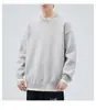 Suéter de Punto Suelto con Cuello Redondo Falso de Dos Piezas para Hombre Invierno 2026 Diseño de Moda Sentido del Diseño Prendas Base Ropa de Hombre
