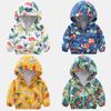 Ropa de Carga para Niños Abrigo para Niño Primavera Nuevo Ropa para Niños Bebé Dibujos Animados Dinosaurio Cierre Camisa Chaqueta Cortavientos