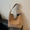 Bolso de Tote de Verano de Color Sólido Texturizado Estampado de Leopardo Retro Bolso de Moda para Mujer de un Solo Hombro Gran Capacidad para Viajar Nuevo Estilo Bolso de Axila